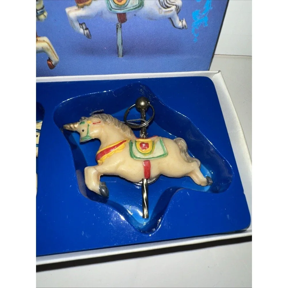 Vintage Carousel Collection Ornamental Memo Magnets Carousel Horses Set Of 3